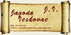 Jagoda Veškovac vizit kartica